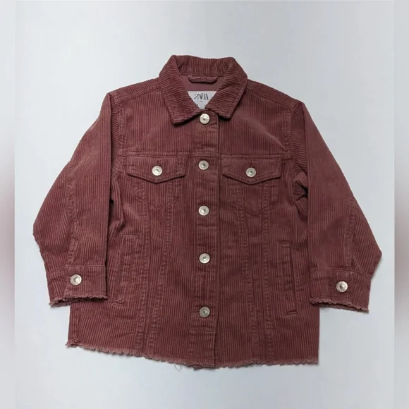 ZARA KIDS Dusty Pink Corduroy Jacket Size 5